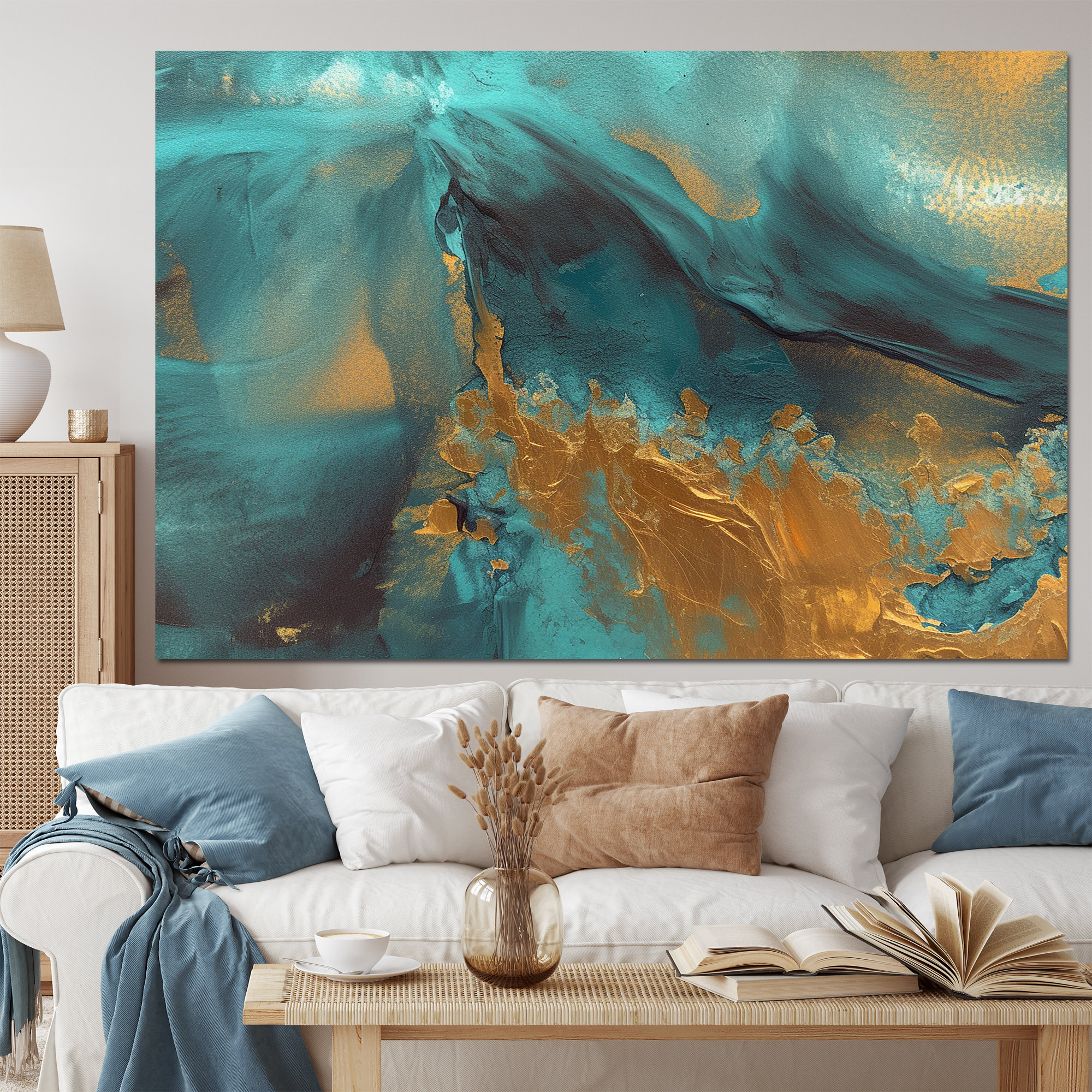 Ivy Bronx Mediterranean Sunshine II - Abstract Canvas Wall Art